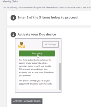 Registration of Duo Device