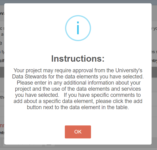 This is a pop-up menu that display instructions that are listed on the website.