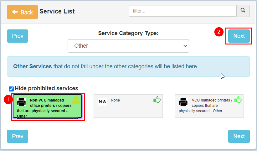 This is a screenshot with the printer services highlighted.