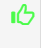 A green hand with a thumbs up.