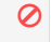 A red circle with a slash in the middle.